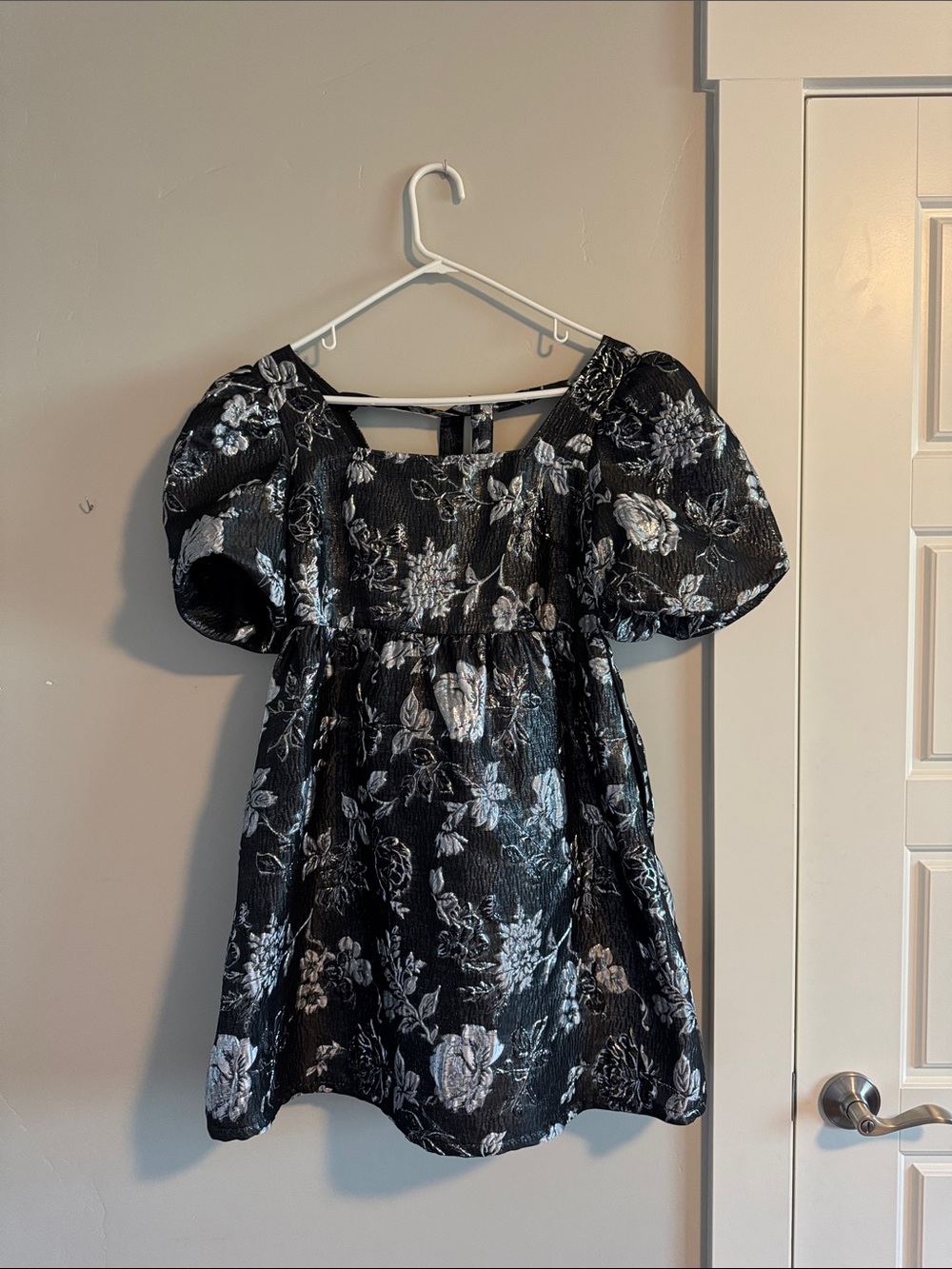 bohme Black Floral Mini Dress